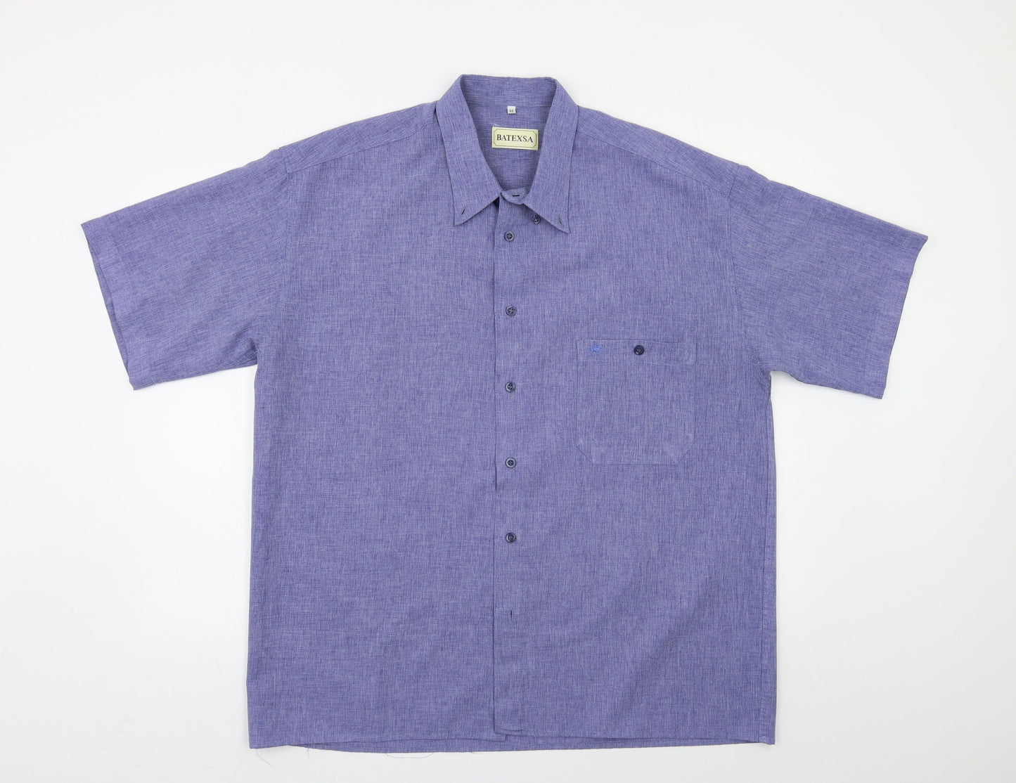 Mens UK Size L Batexsa   Button-Up Short Sleeve Casual Shirt