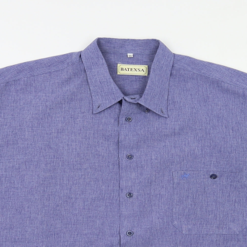 Mens UK Size L Batexsa   Button-Up Short Sleeve Casual Shirt