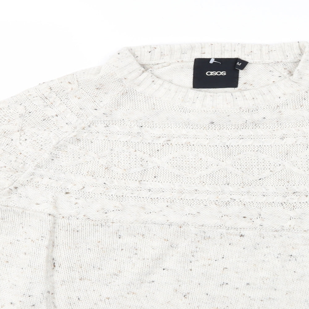 ASOS Mens Ivory   Pullover Jumper Size M  - ASOS