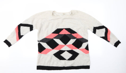 Womens UK Size 8 River Island Ivory Pullover Jumper