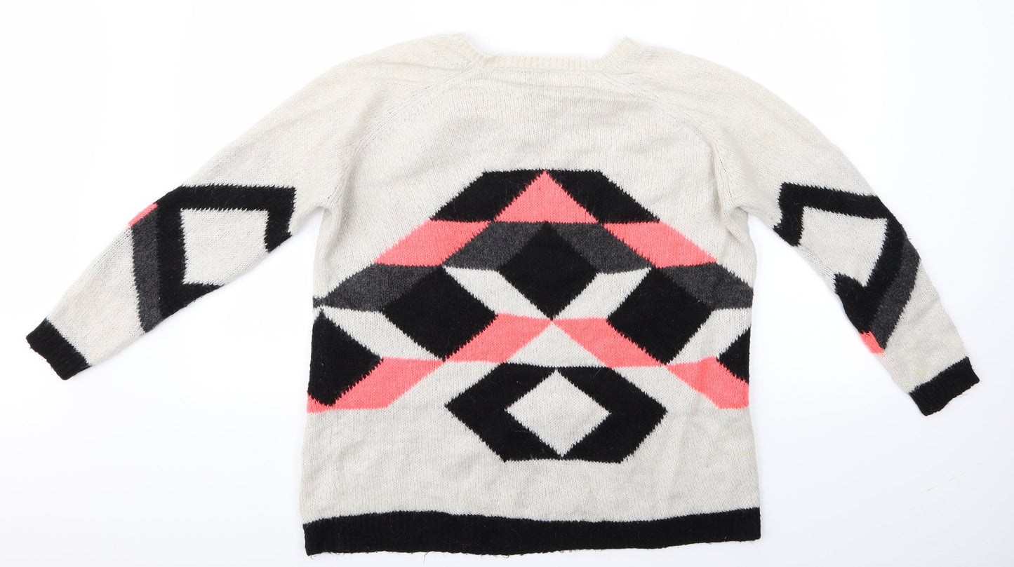 Womens UK Size 8 River Island Ivory Pullover Jumper