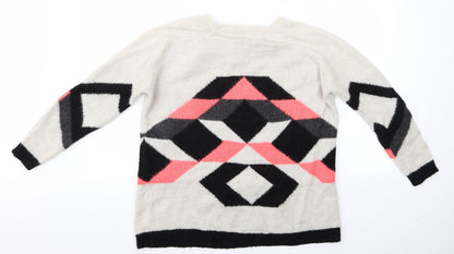Womens UK Size 8 River Island Ivory Pullover Jumper