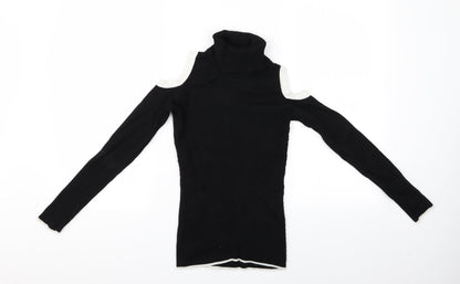 XOXO Womens Black   Pullover Jumper Size M  - cut out shoulder