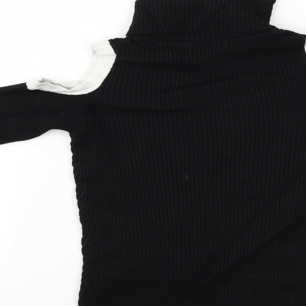 XOXO Womens Black   Pullover Jumper Size M  - cut out shoulder