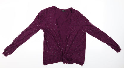 Womens UK Size 12 River Island Purple Cape Jumper