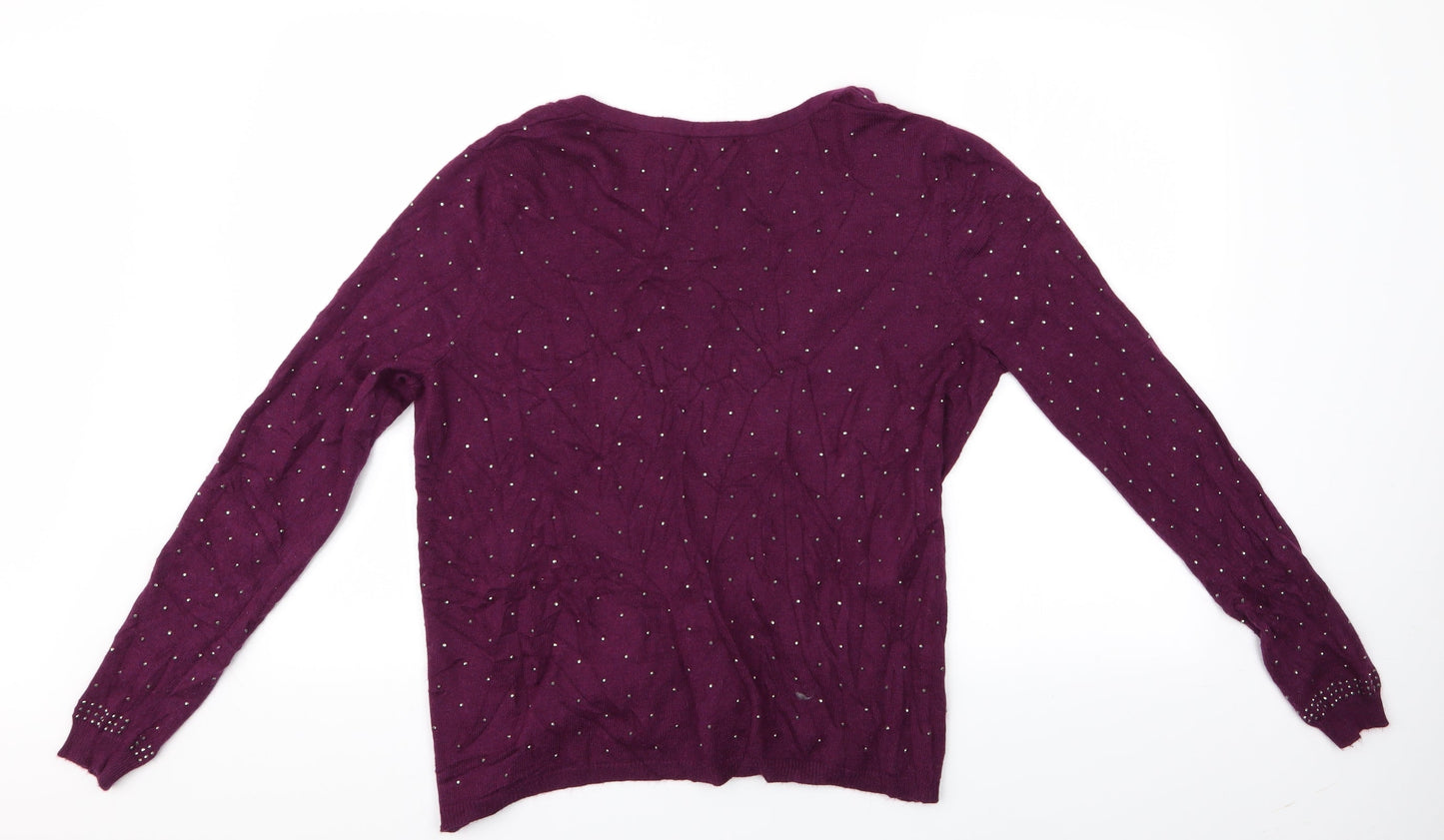 Womens UK Size 12 River Island Purple Cape Jumper