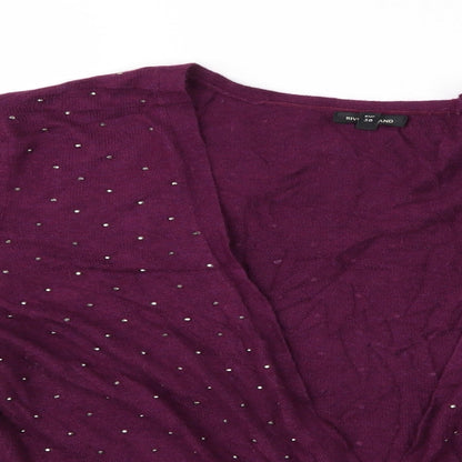 Womens UK Size 12 River Island Purple Cape Jumper