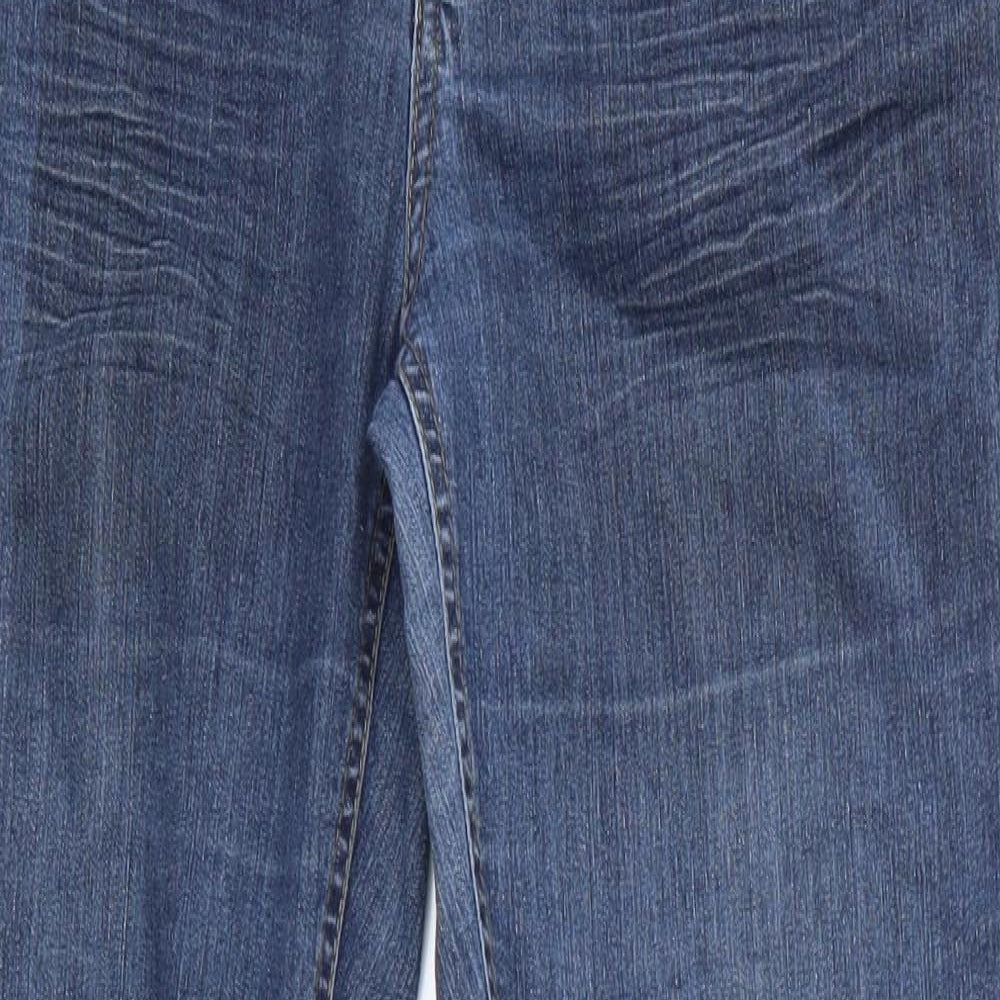 Womens UK Size 10 DP Denim Regular Fit Straight Blue Jeans