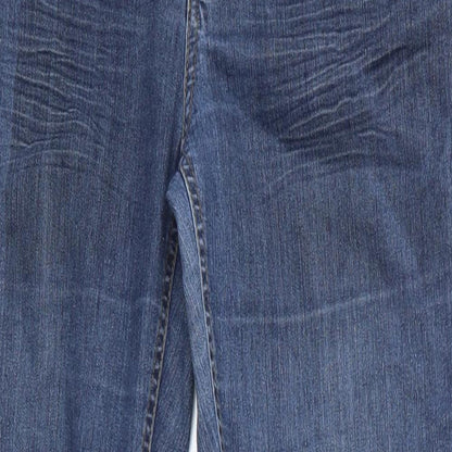 Womens UK Size 10 DP Denim Regular Fit Straight Blue Jeans
