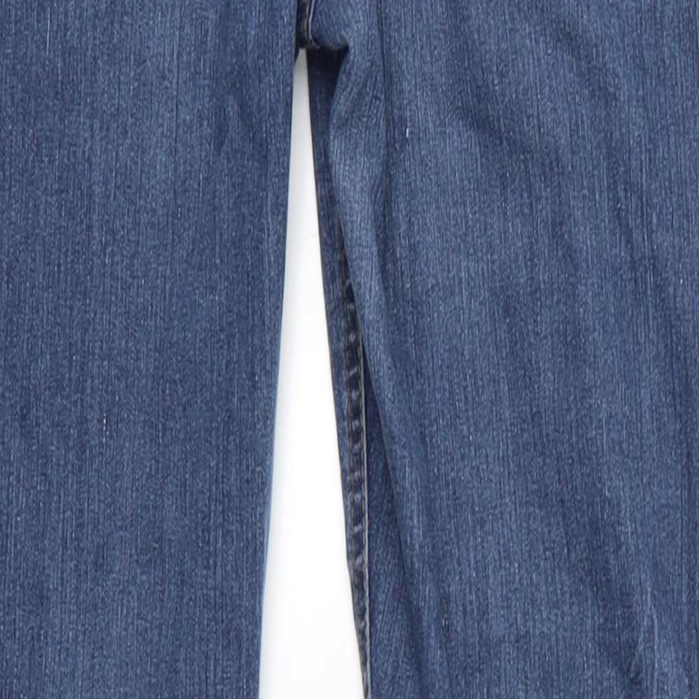 Womens UK Size 10 DP Denim Regular Fit Straight Blue Jeans