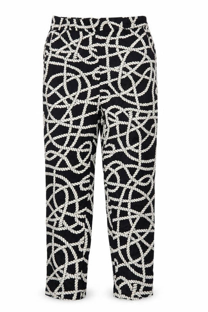 Nooki London Womens Black Geometric  Trousers  Size S L30 in