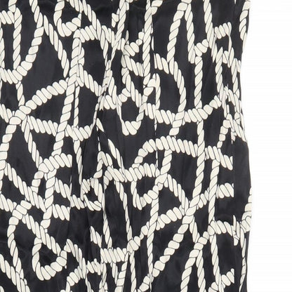 Nooki London Womens Black Geometric  Trousers  Size S L30 in