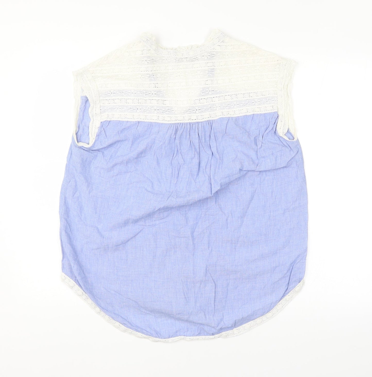 Womens UK Size M Preworn Blue Basic Blouse
