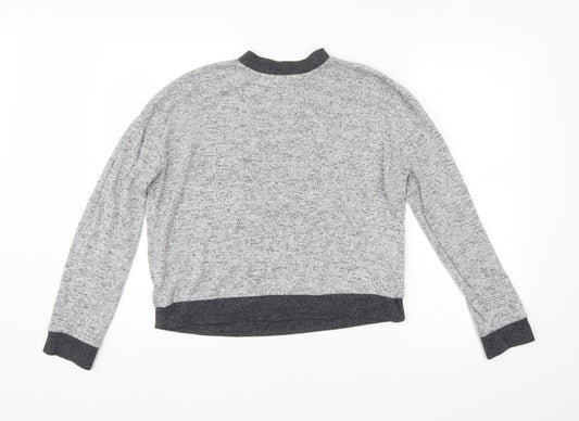 Womens UK Size 10 Topshop Grey Pullover Jumper