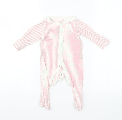 M&S Baby Pink Striped  Babygrow One-Piece Size 3-6 Months