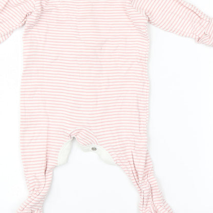 M&S Baby Pink Striped  Babygrow One-Piece Size 3-6 Months