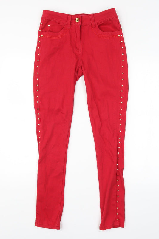 George Womens Red   Skinny Jeans Size 8 L30 in