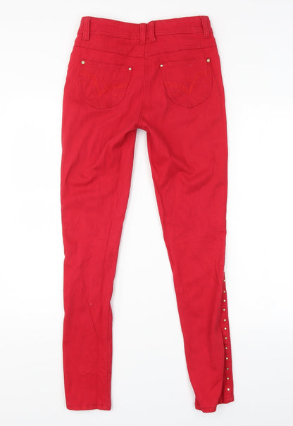 George Womens Red   Skinny Jeans Size 8 L30 in