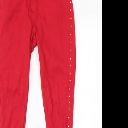 George Womens Red   Skinny Jeans Size 8 L30 in