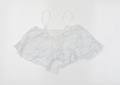 Womens UK Size 6 New Look White Cropped Tank