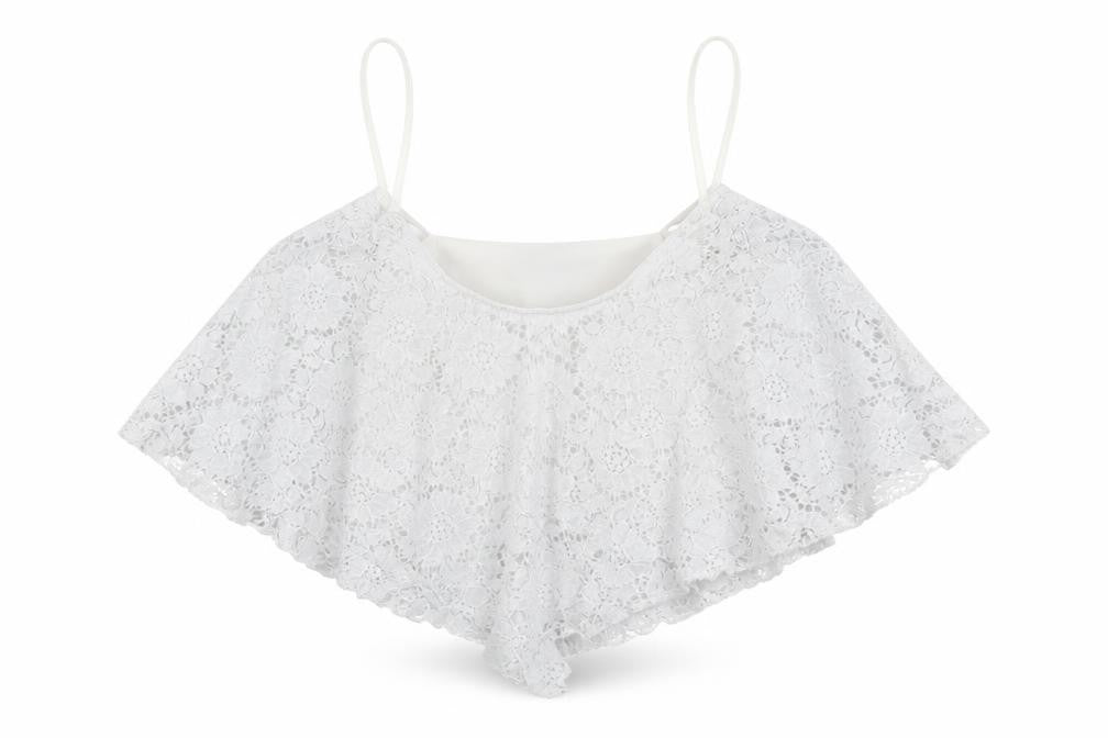 Womens UK Size 6 New Look White Cropped Tank