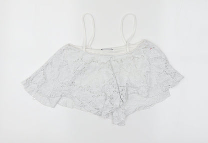 Womens UK Size 6 New Look White Cropped Tank