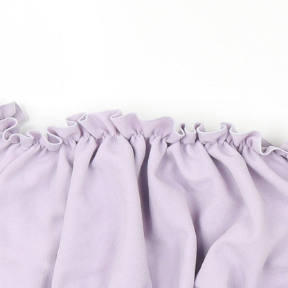 Womens UK Size 8 New Look Purple Cropped Blouse