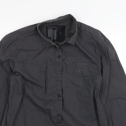 Urban Spirit Mens Grey Striped   Dress Shirt Size S
