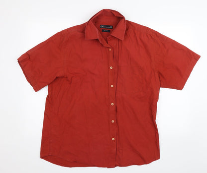 Westside Mens Orange    Button-Up Size XL