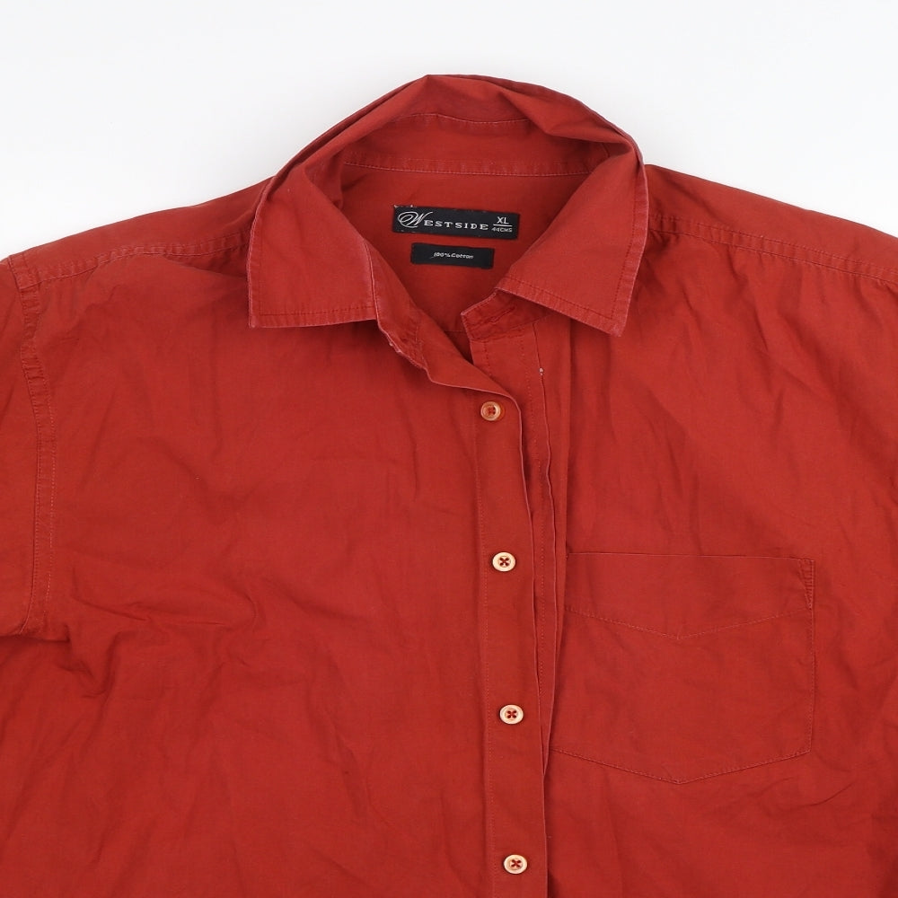 Westside Mens Orange    Button-Up Size XL