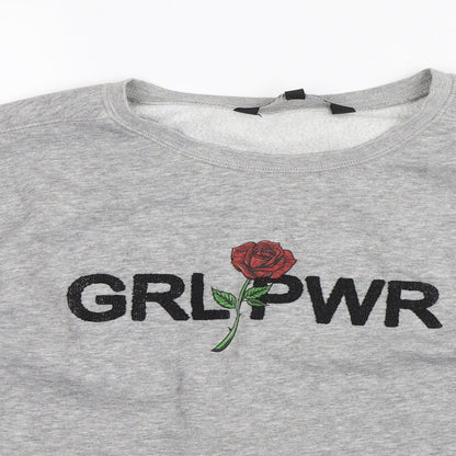New Look Girls Grey   Pullover Jumper Size 12-13 Years  - GRL PWR