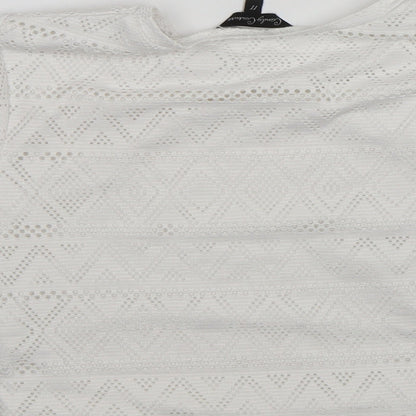 Candy Couture Girls White   Basic T-Shirt Size 11 Years