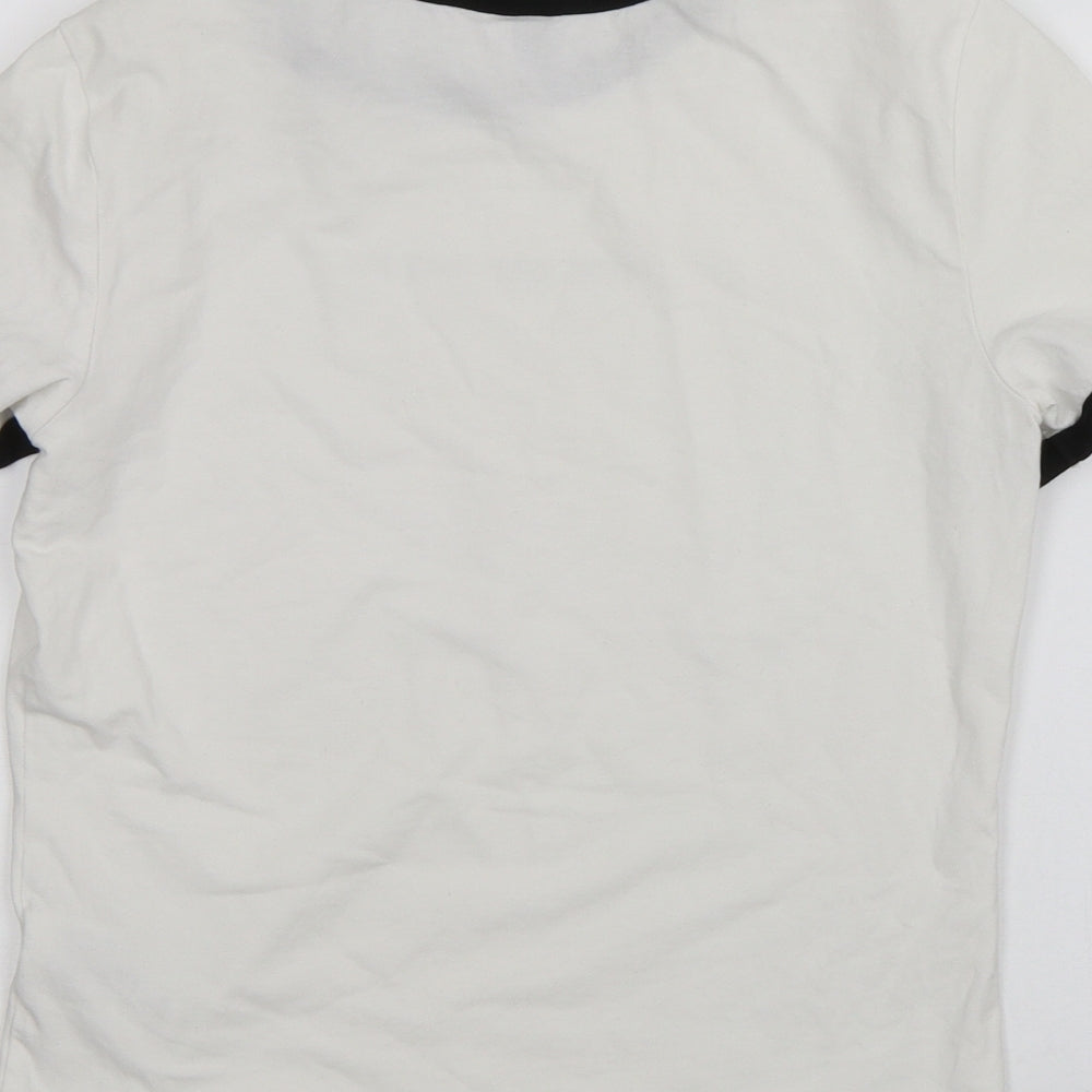 Womens UK Size S Divided White Basic T-Shirt