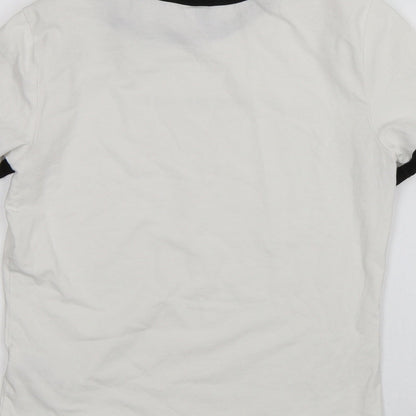 Womens UK Size S Divided White Basic T-Shirt