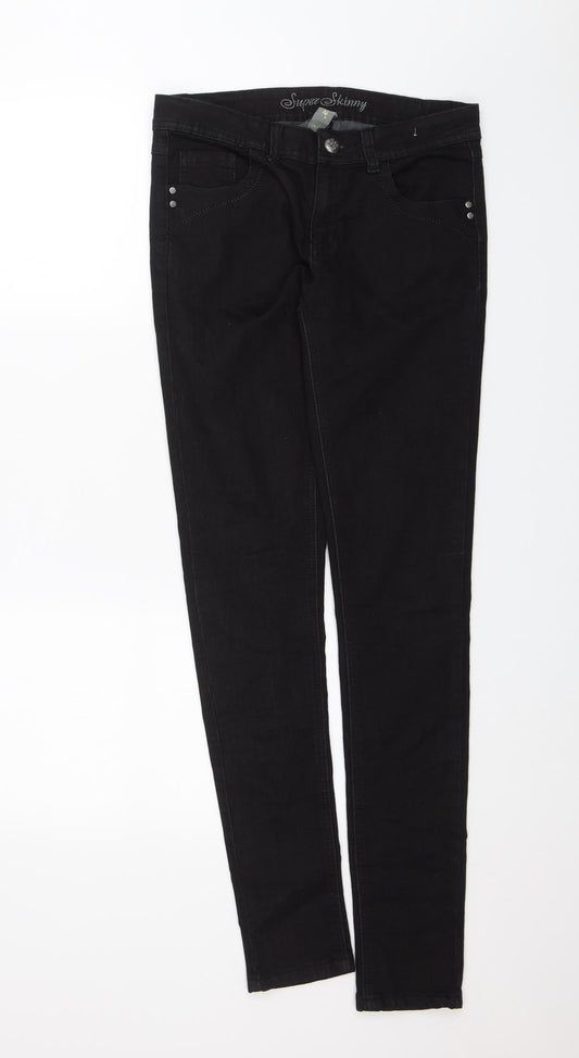 Denim Co. Womens Black   Skinny Jeans Size 10 L30 in