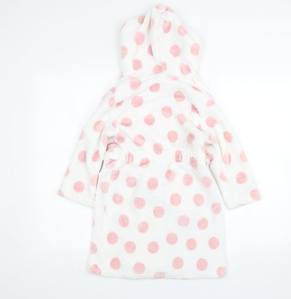 George Girls White Polka Dot  Top Robe Size 5-6 Years