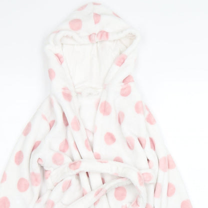 George Girls White Polka Dot  Top Robe Size 5-6 Years