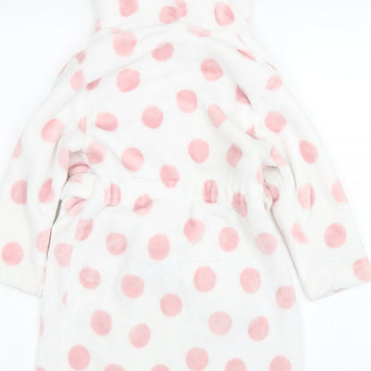 George Girls White Polka Dot  Top Robe Size 5-6 Years