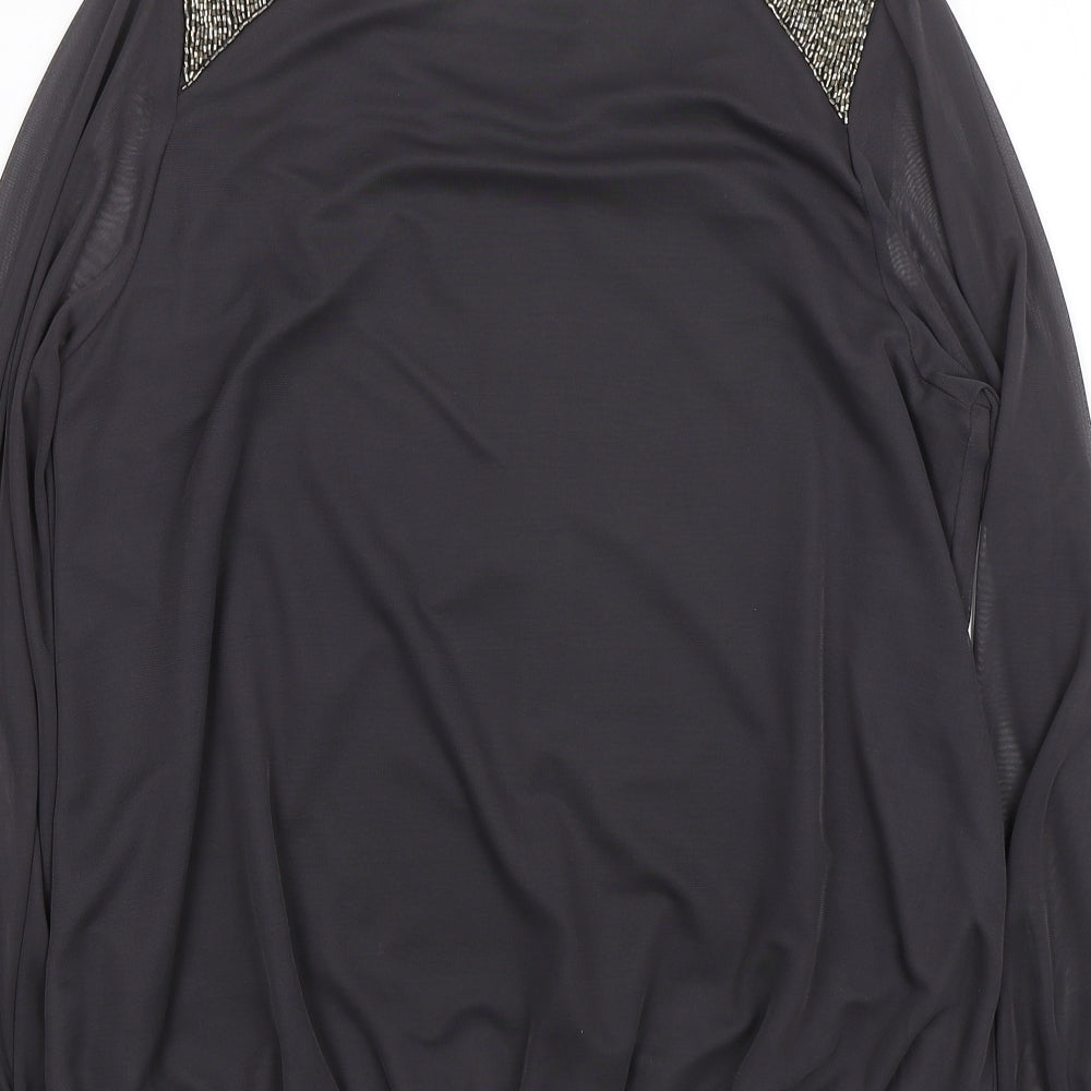 Womens UK Size 12 Wallis Grey Basic Blouse