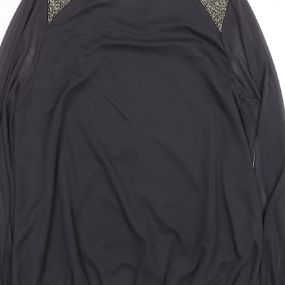 Womens UK Size 12 Wallis Grey Basic Blouse