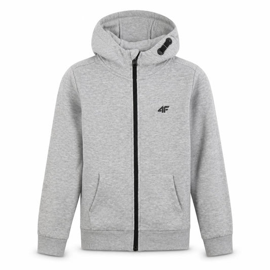 4F Boys Grey   Full Zip Hoodie Size 10 Years