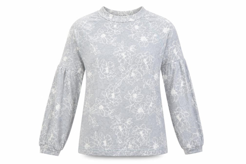 Marks & Spencer Womens Grey Floral  Pullover Jumper Size 12