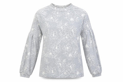 Marks & Spencer Womens Grey Floral  Pullover Jumper Size 12