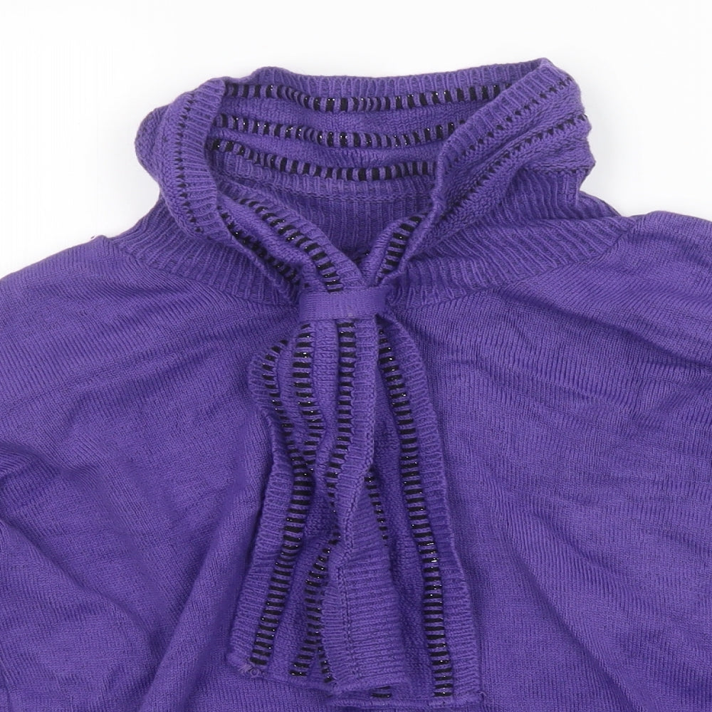 Envy Womens Purple   Pullover Jumper Size M