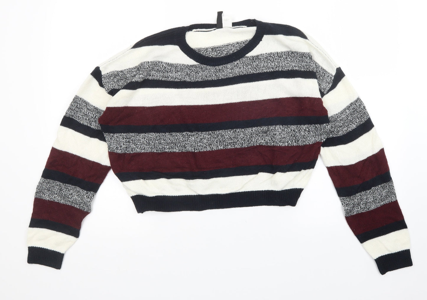 Womens UK Size S Divided Multicoloured Pullover Jumper