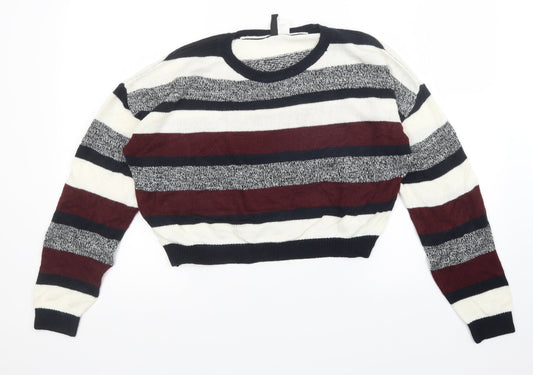 Womens UK Size S Divided Multicoloured Pullover Jumper
