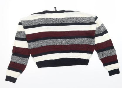 Womens UK Size S Divided Multicoloured Pullover Jumper