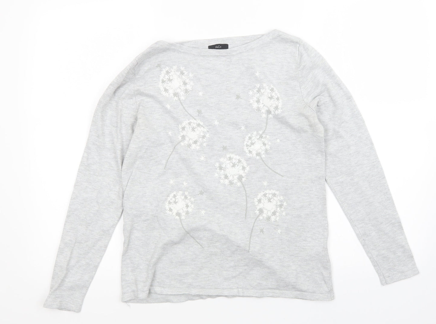 Womens UK Size 12 M&Co Grey Pullover Jumper
