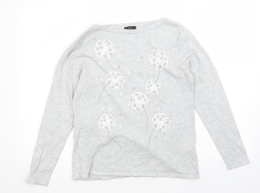 Womens UK Size 12 M&Co Grey Pullover Jumper