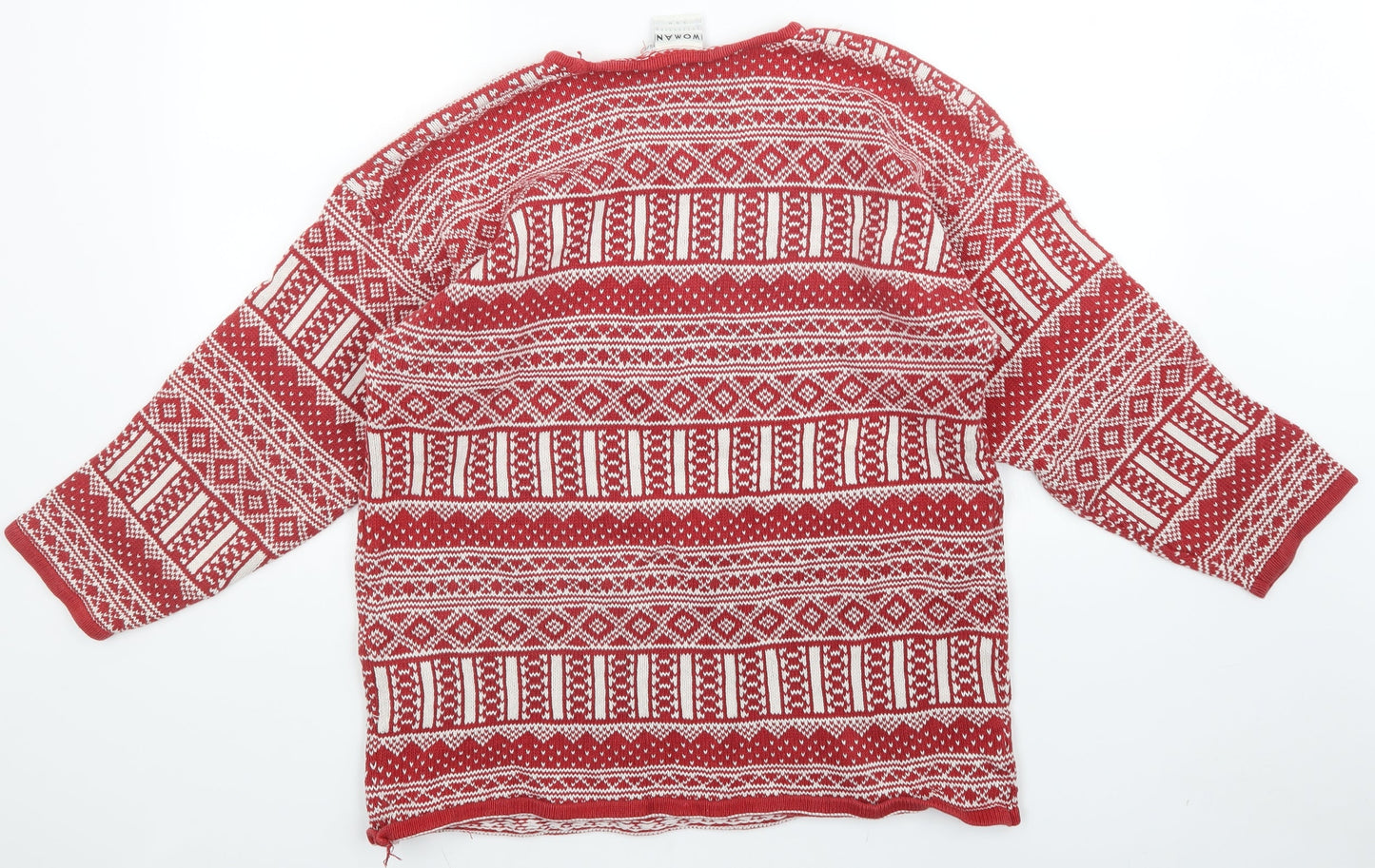 Womens UK Size M H&M Red Pullover Jumper